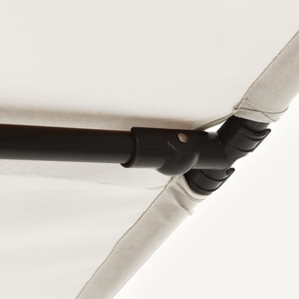 Trädgårdsparasoll med aluminiumstång 180x110 cm sandvit