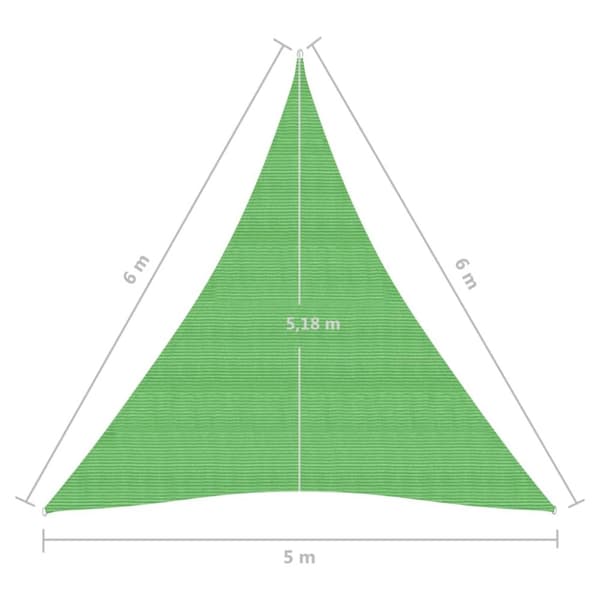 Aurinkopurje 160 g/m² vaaleanvihreä 5x6x6 m HDPE