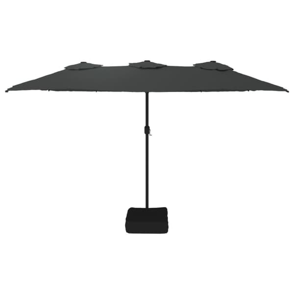 Parasoll dubbelt antracit 449x245 cm