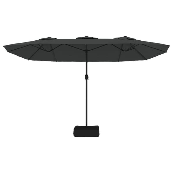 Parasoll dubbelt antracit 449x245 cm