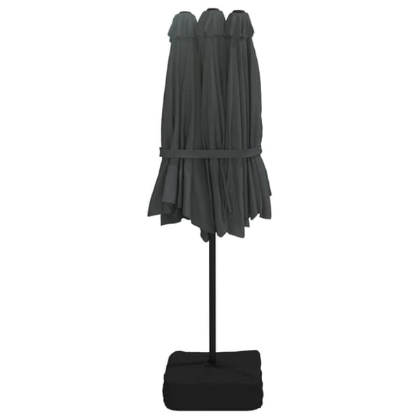 Parasoll dubbelt antracit 449x245 cm