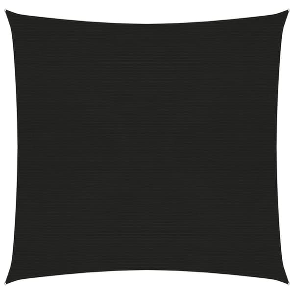 solsejl 2,5x2,5 m 160 g/m² HDPE sort