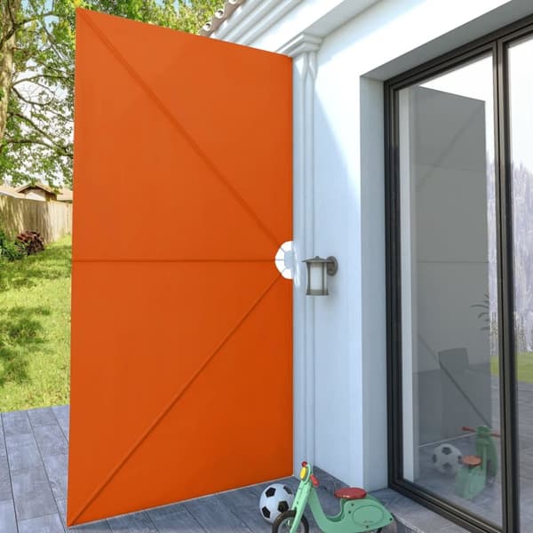 sammenklappelig sidemarkise til terrasse terracotta 400 x 200 cm