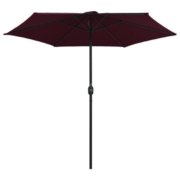 udendørs parasol med aluminiumsstang 270x246 cm bordeauxrød