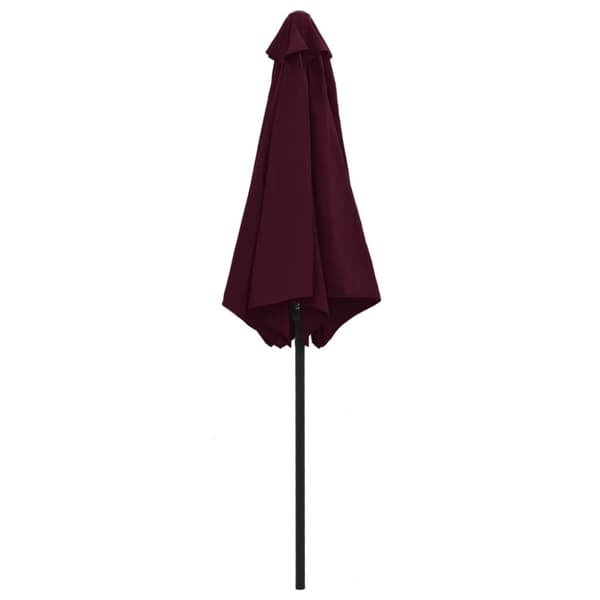 udendørs parasol med aluminiumsstang 270x246 cm bordeauxrød