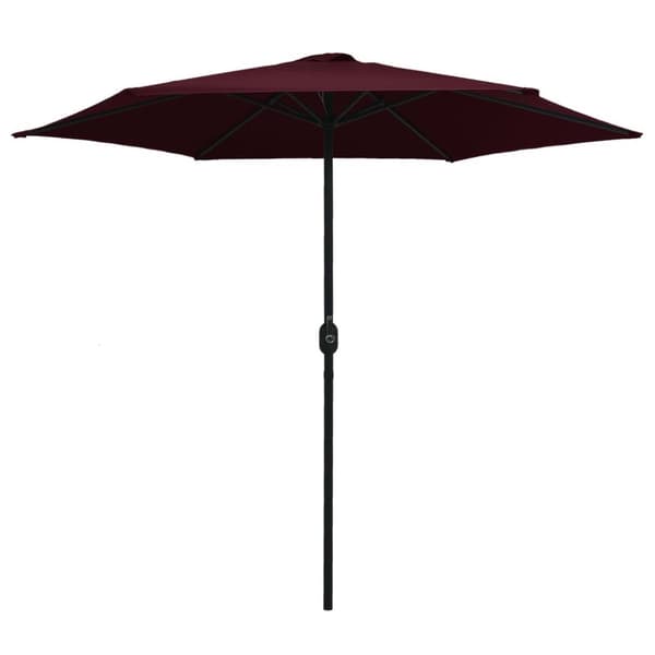 udendørs parasol med aluminiumsstang 270x246 cm bordeauxrød