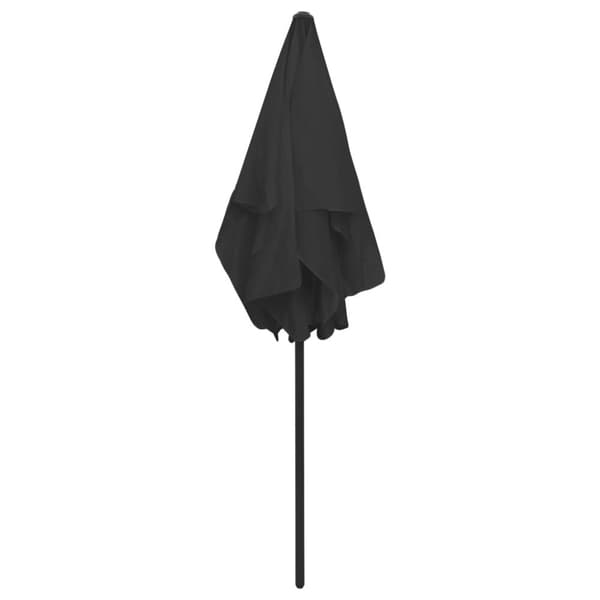 Strandparasoll svart 180x120 cm