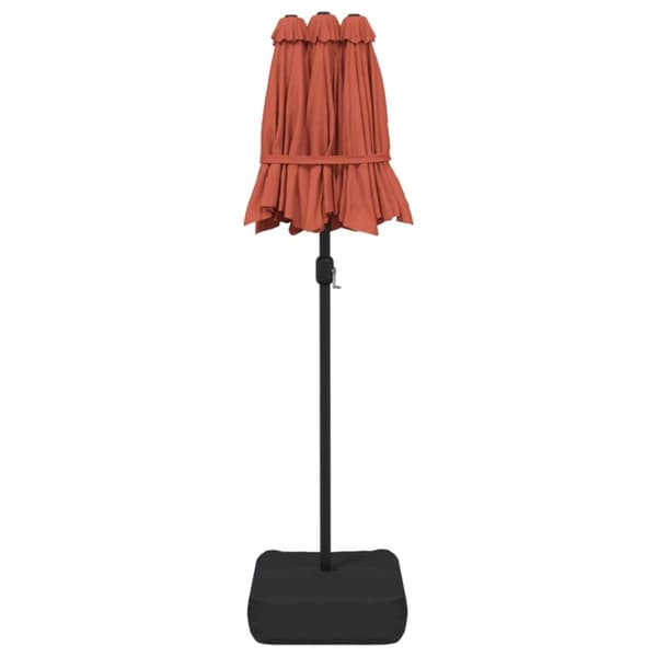parasol m. dobbelt parasoldug 316x240 cm terrakotta