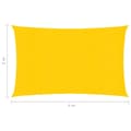 Miniatyrbillede 6 af 6: solsejl 2x4 m 160 g/m² HDPE gul