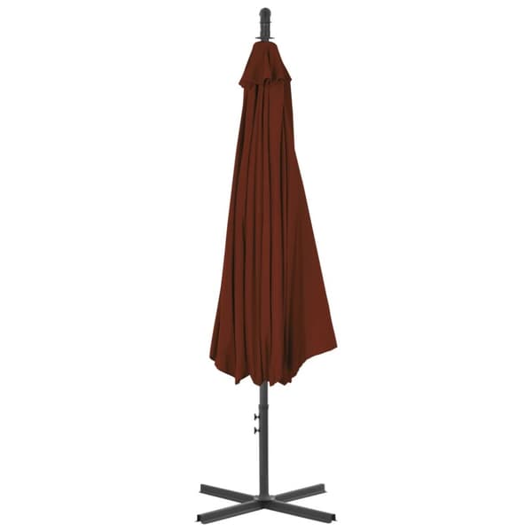 Aurinkovarjo cantilever terästolpalla 300 cm terrakotta
