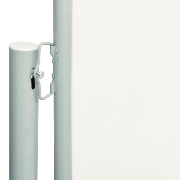 sammenrullelig sidemarkise til terrassen 180x600 cm cremefarvet