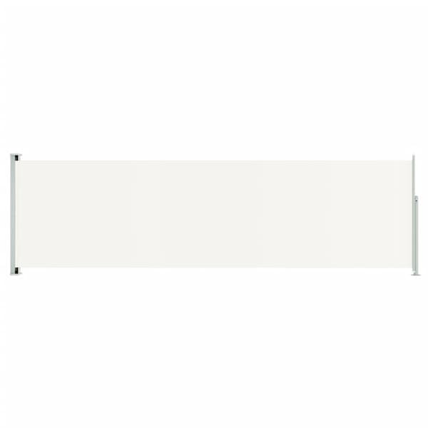 sammenrullelig sidemarkise til terrassen 180x600 cm cremefarvet