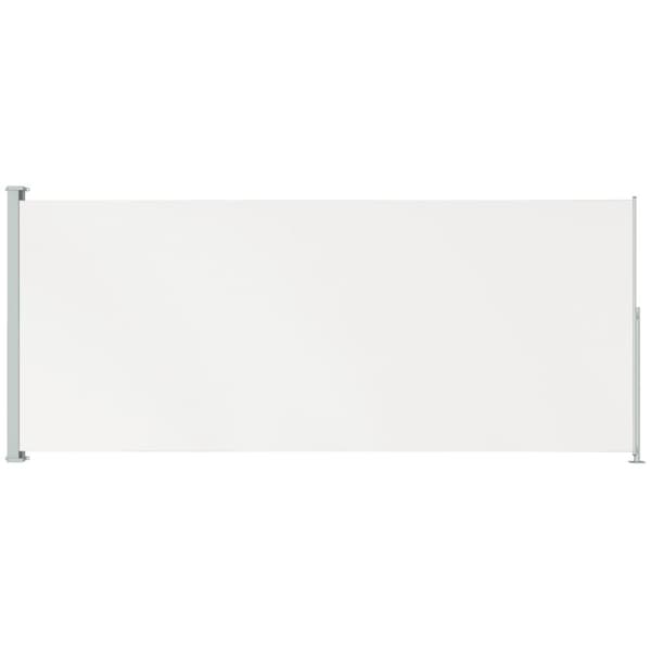 Infällbar sidomarkis 180x500 cm gräddvit
