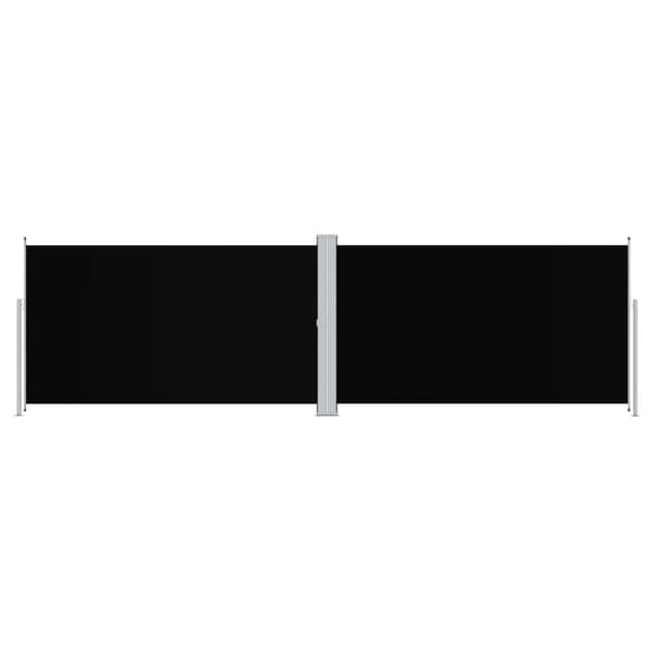 sammenrullelig sidemarkise 180x600 cm sort