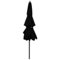 Miniatyrbillede 4 af 8: parasol med aluminiumsstang i 3 niveauer 3 m sort