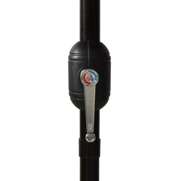 parasol med aluminiumsstang i 3 niveauer 3 m sort