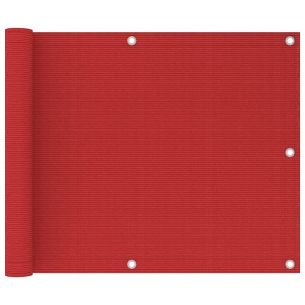 Parvekkeen suoja punainen 75x300 cm HDPE