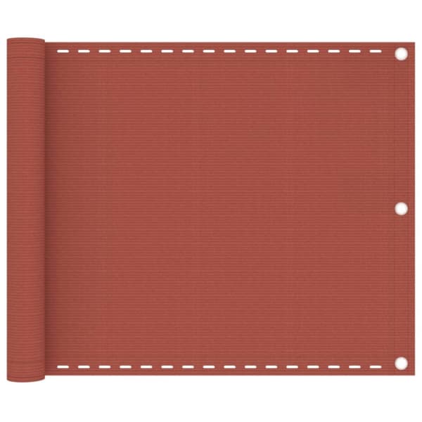 altanafskærmning 75x600 cm HDPE terrakotta