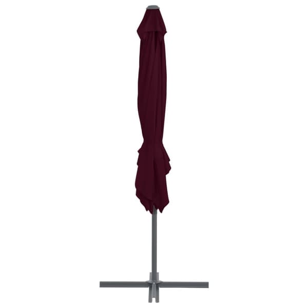 Aurinkovarjo cantilever terästolpalla 250x250 cm punainen