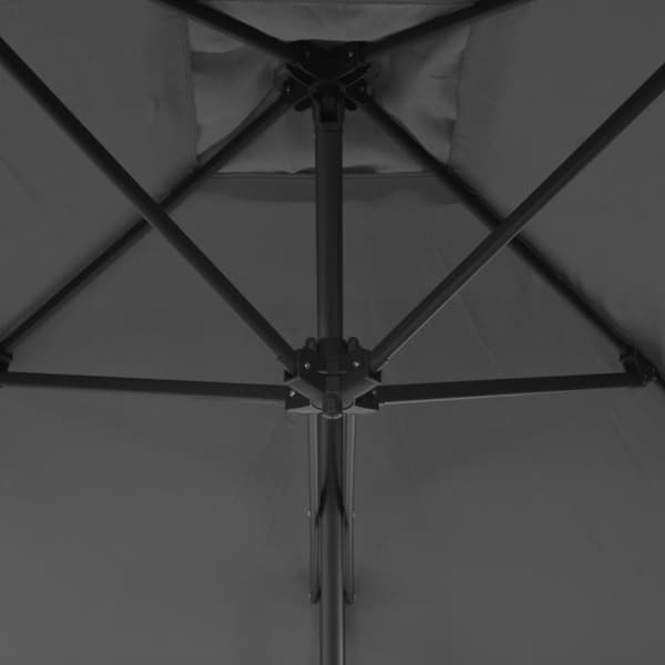 Aurinkovarjo terästanko 250x250 cm antrasiitti