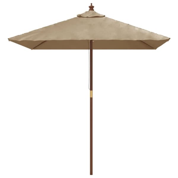 Puutarhan aurinkovarjo puutolppa taupe 198x198x231 cm