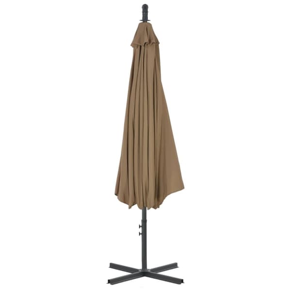 Aurinkovarjo cantilever terästolpalla 300 cm taupe
