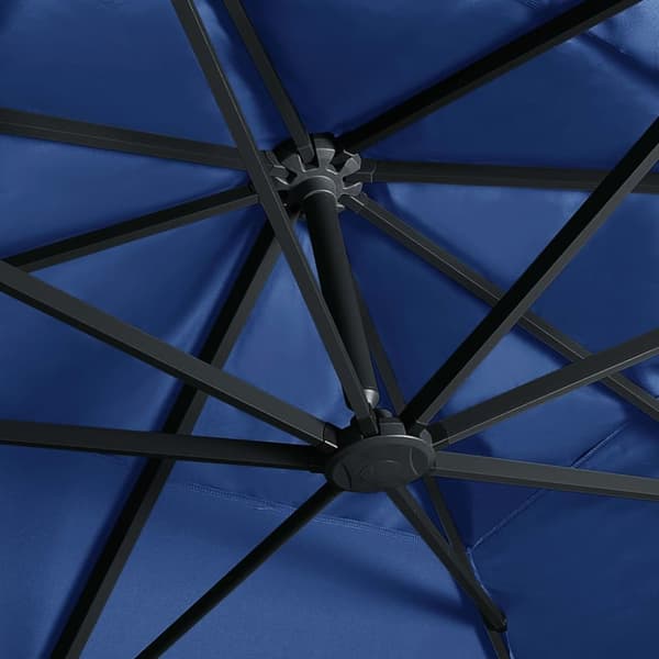 Aurinkovarjo cantilever LED/alumiinitolppa 400x300 cm sininen