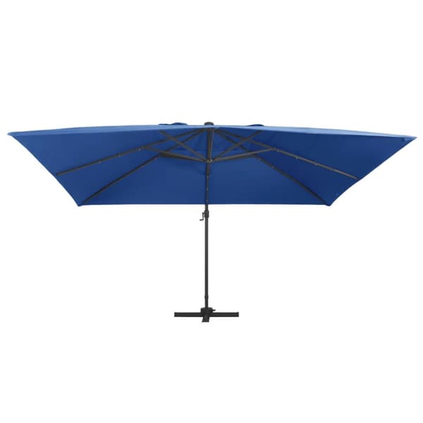 Aurinkovarjo cantilever LED/alumiinitolppa 400x300 cm sininen