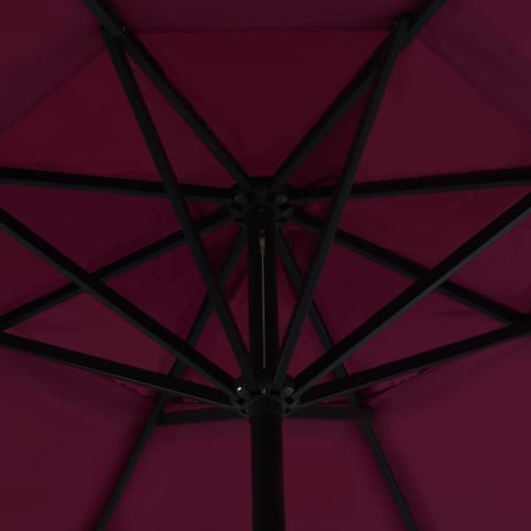udendørs parasol med aluminiumsstang 500 cm bordeauxrød