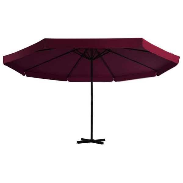 udendørs parasol med aluminiumsstang 500 cm bordeauxrød