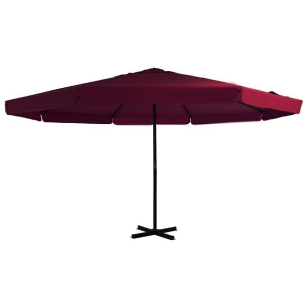 udendørs parasol med aluminiumsstang 500 cm bordeauxrød