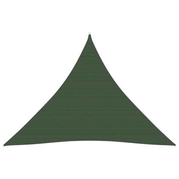 solsejl 3,6x3,6x3,6 m 160 g/m² HDPE mørkegrøn