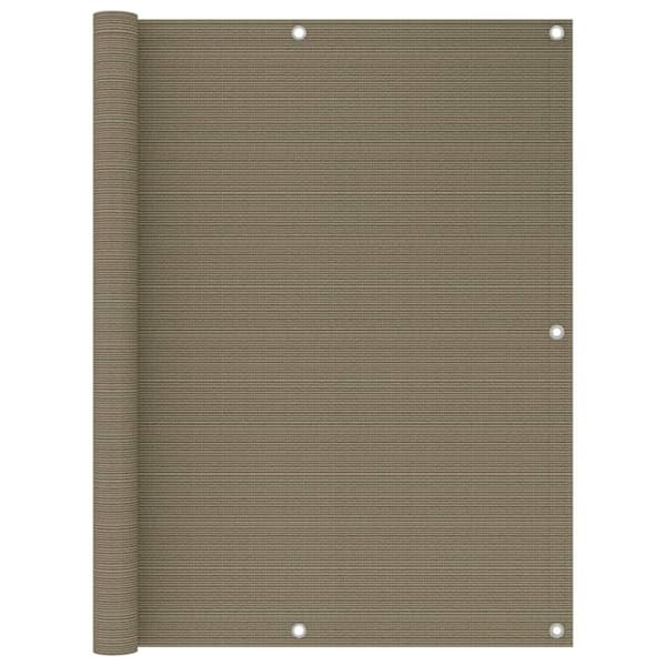 Balkongskärm taupe 120x500 cm HDPE