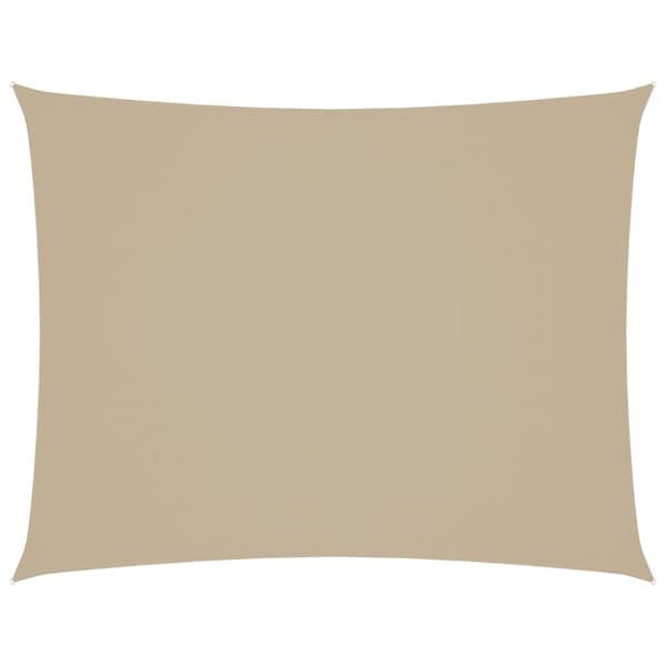Solsegel oxfordtyg rektangulärt 3x4 m beige