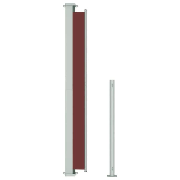 sammenrullelig sidemarkise til terrassen 180x500 cm brun