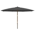 Miniatyrbillede 4 af 8: haveparasol med træstang 400x273 cm antracitgrå