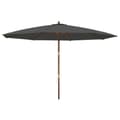 Miniatyrbillede 2 af 8: haveparasol med træstang 400x273 cm antracitgrå