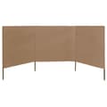 Miniatyrbillede 2 af 5: 3-panels læsejl stof 400 x 120 cm gråbrun