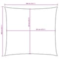 Pikkukuva 10 / 10: Aurinkopurje Oxford-kangas neliö 3,6x3,6 m valkoinen