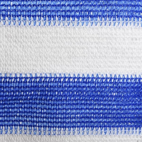 altanafskærmning 120x300 cm HDPE blå og hvid