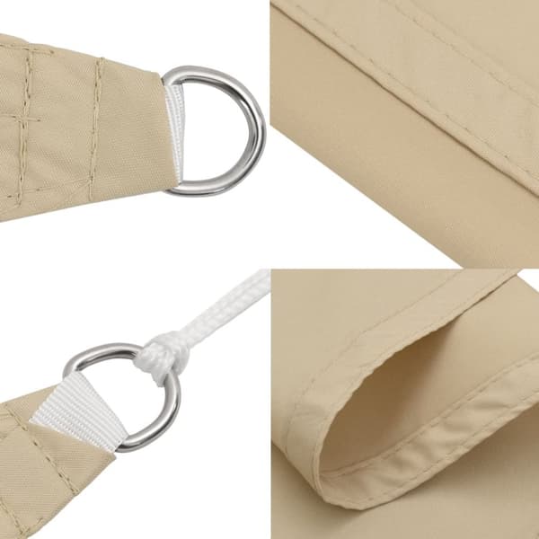 solsejl 4x5x5 m oxfordstof trekantet beige