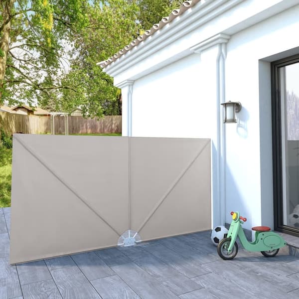 Sidomarkis för terrass gräddvit 300x150 cm