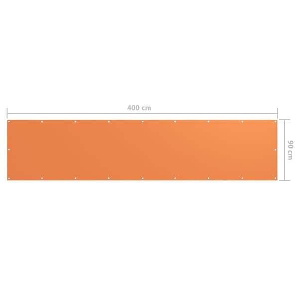 altanafskærmning 90x400 cm oxfordstof orange