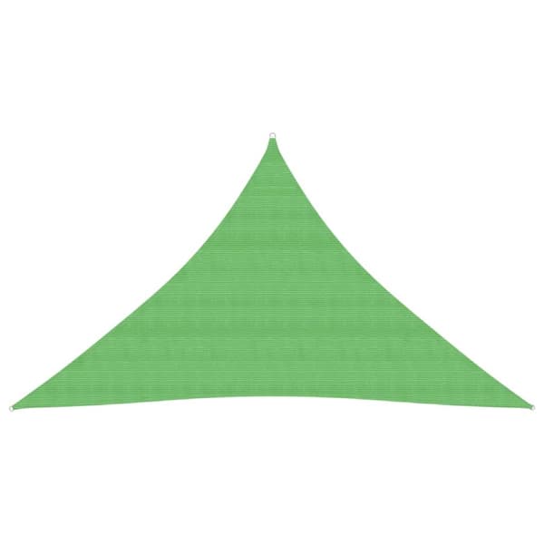 solsejl 3,5x3,5x4,9 m 160 g/m² HDPE lysegrøn