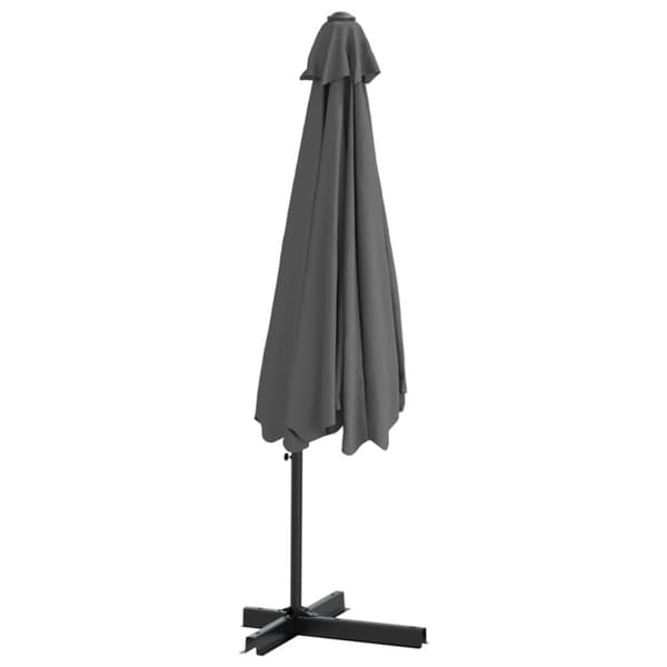 udendørs parasol med stålstang 300 x 250 cm antracitgrå