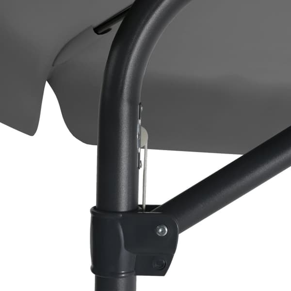 udendørs parasol med stålstang 300 x 250 cm antracitgrå