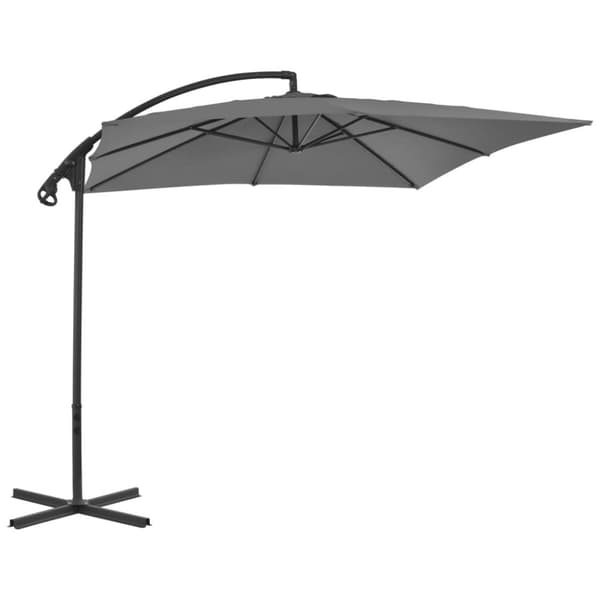 Aurinkovarjo cantilever terästolpalla 250x250 cm antrasiitti