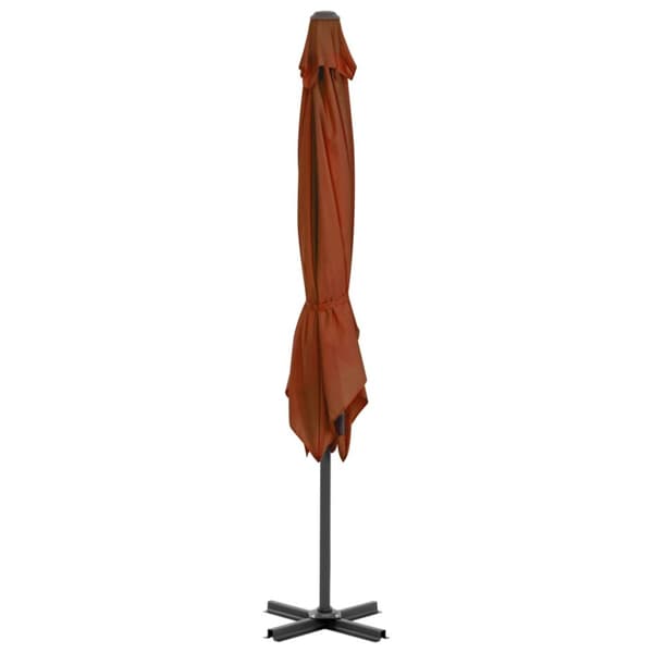 Aurinkovarjo cantilever alumiinitolpalla 250x250 cm terrakotta