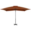 Pikkukuva 2 / 8: Aurinkovarjo cantilever alumiinitolpalla 250x250 cm terrakotta