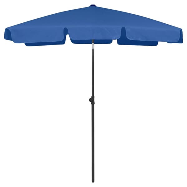strandparasol 180x120 cm azurblå